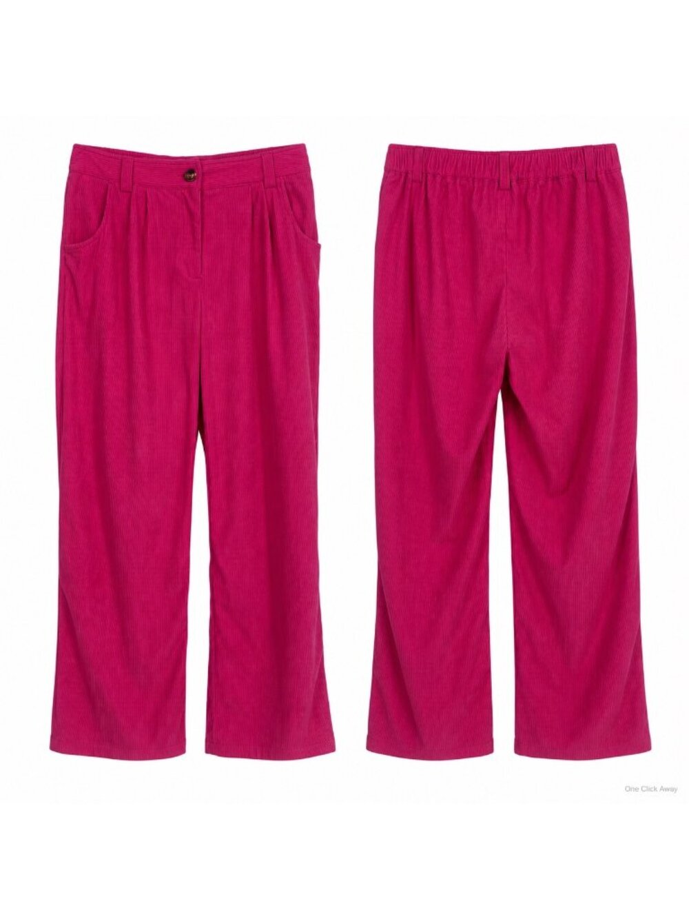 Halara Pants Women's L Pink Corduroy High Rise Straight Leg Trousers Y2K Retro